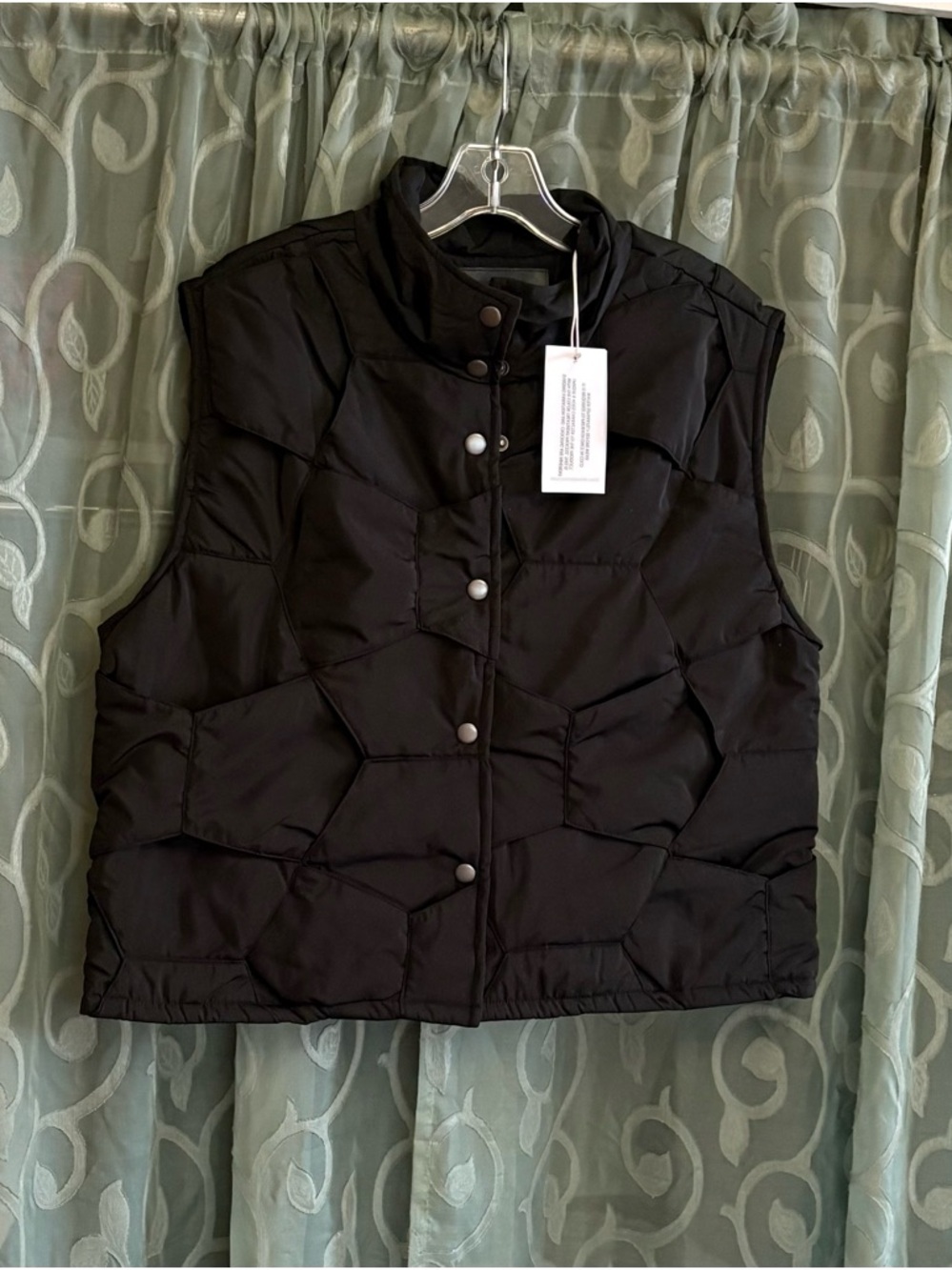 Dear John Black Quilted Sleeveless Puffer Vest Brand new with tags